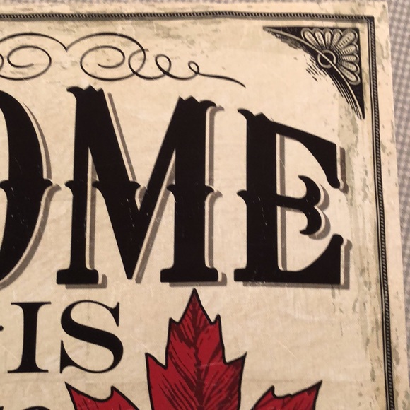 STRETCHED CANVAS WALL ART 15” x 15” “HOME IS WHERE THE MAPLE LEAF IS” - #OS012 - Picture 5 of 10